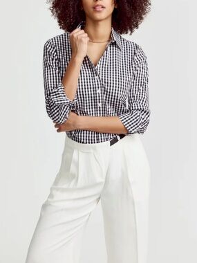 The Shirt black and white gingham button down